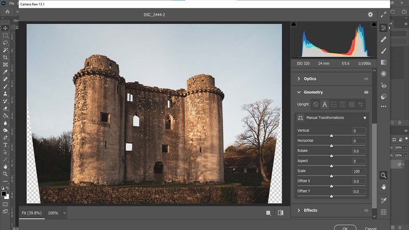 Photoshop CC geometry correction
