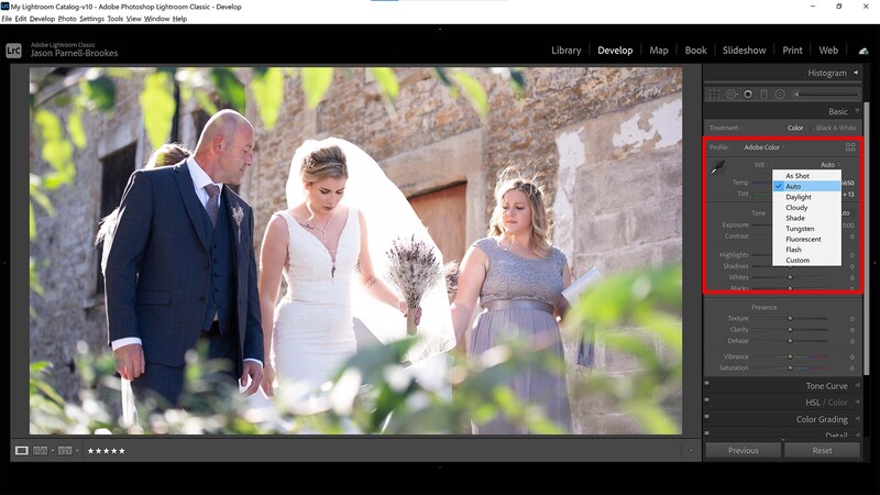 Auto white balance in lightroom