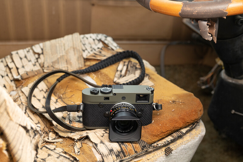 Leica M10-P Reporter camera on a car seat