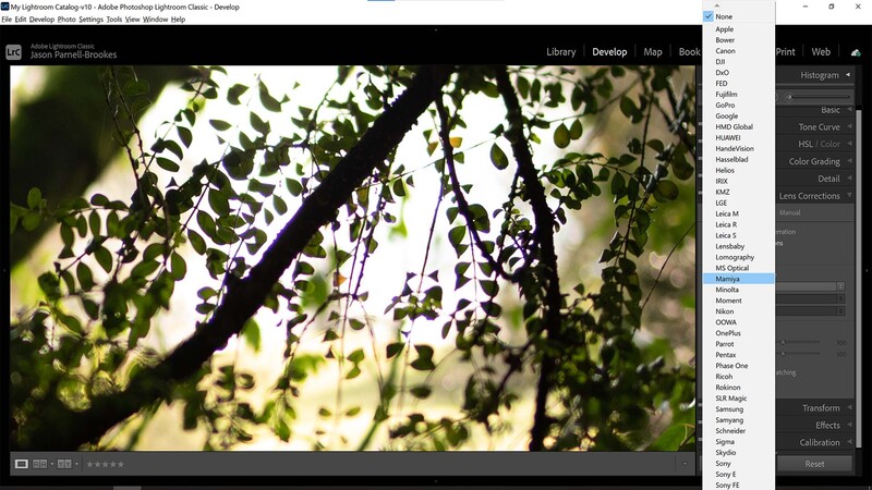 Lens profile corrections in Lightroom
