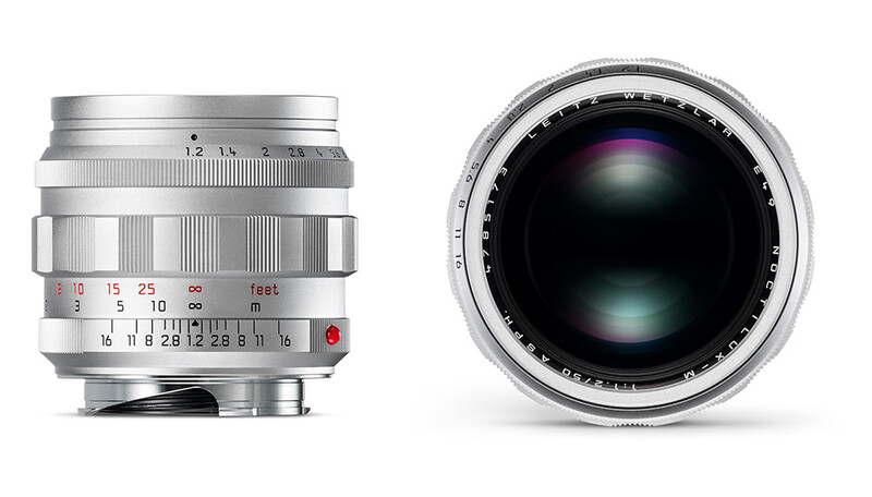 Silver chrome Leica Noctilux-M 50 lens