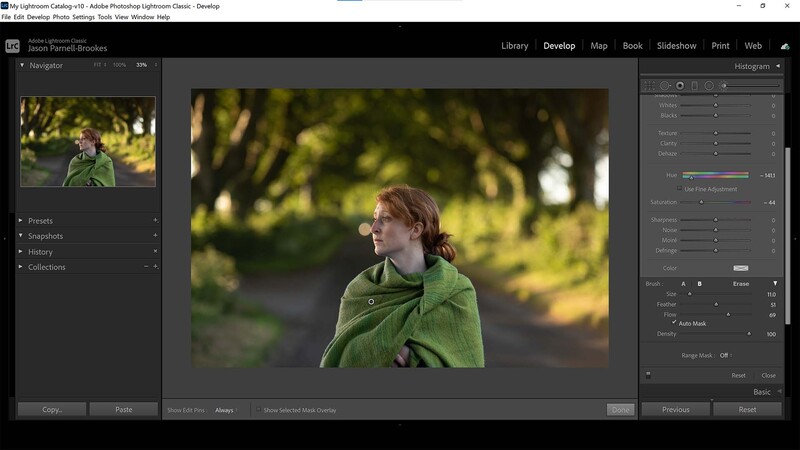 Saturation subdue in lightroom