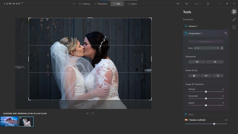 Composition AI in Luminar AI
