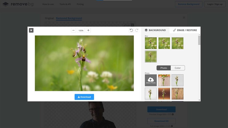 Add blur to photos