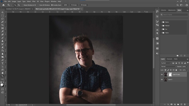 Add a layer mask in photoshop