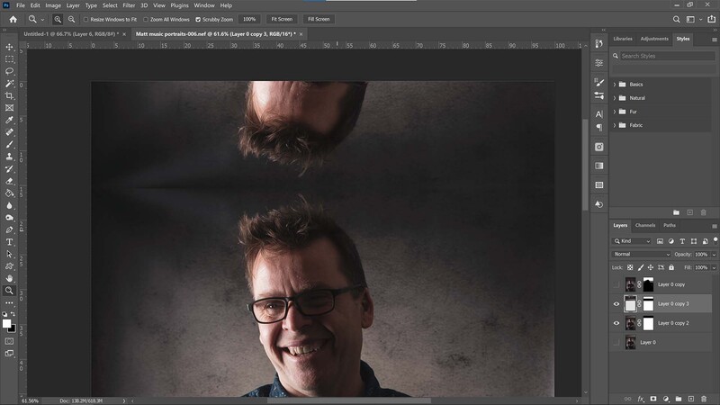 Flip vertically in photoshop