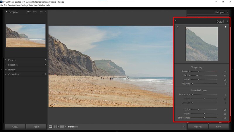 Global sharpening in lightroom