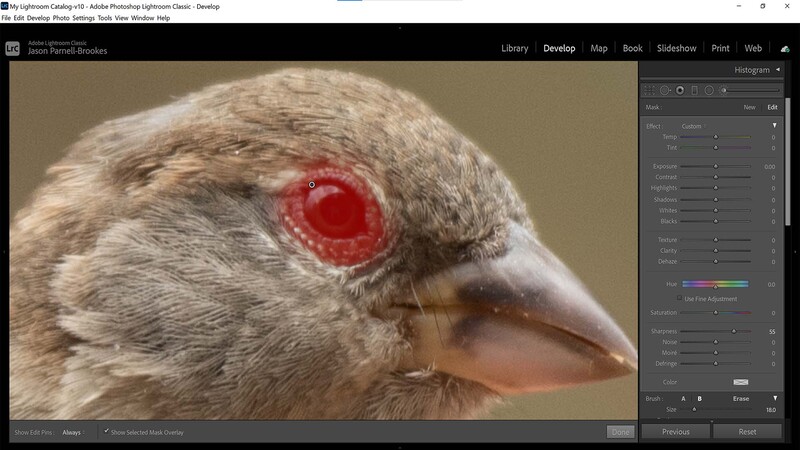 Local sharpening in lightroom