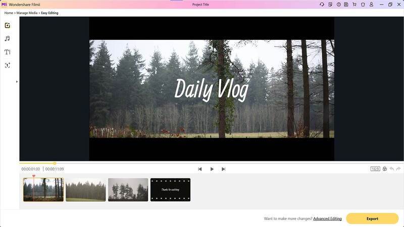 Edit templates in Filmii