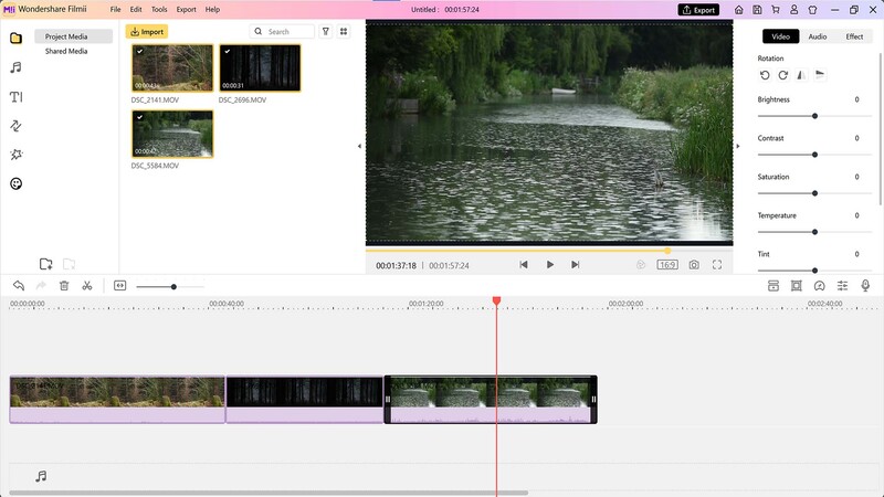 Create video from scratch in Filmii