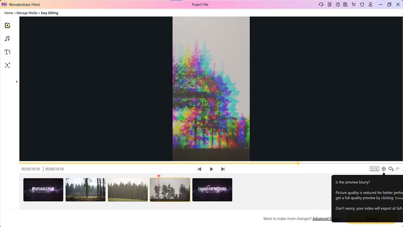 Vertical video creation