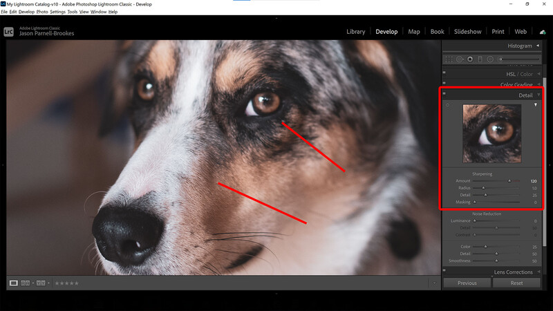 Global sharpness in lightroom