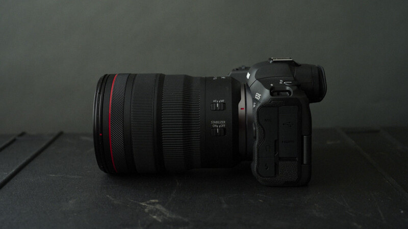 Canon R5 side view