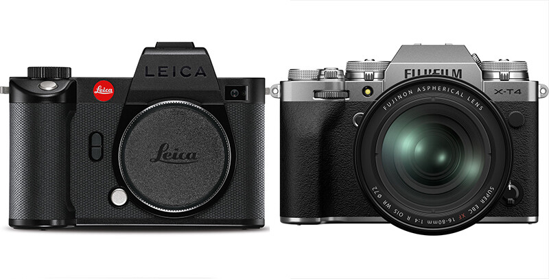 Leica and Fujifilm cameras