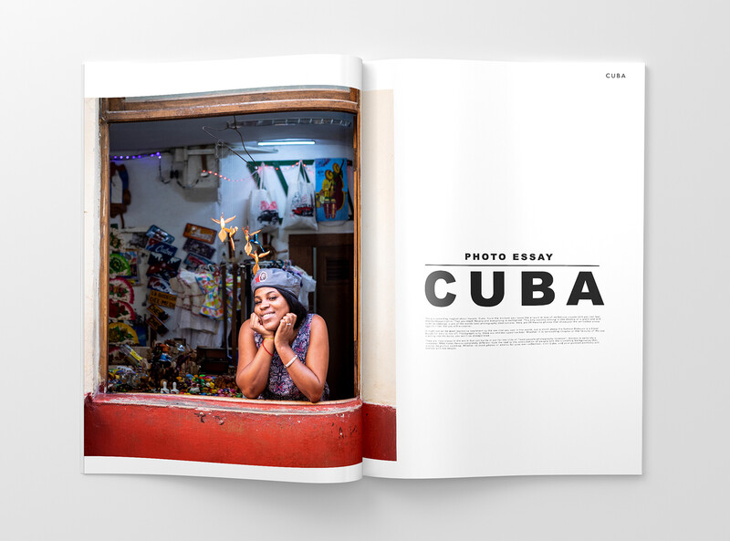 Cuba photoessay spread in a magazine
