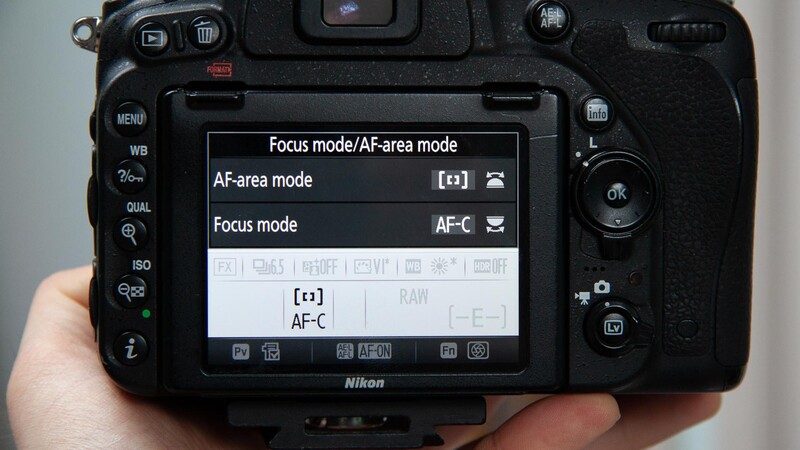 Continuous autofocus on the camera