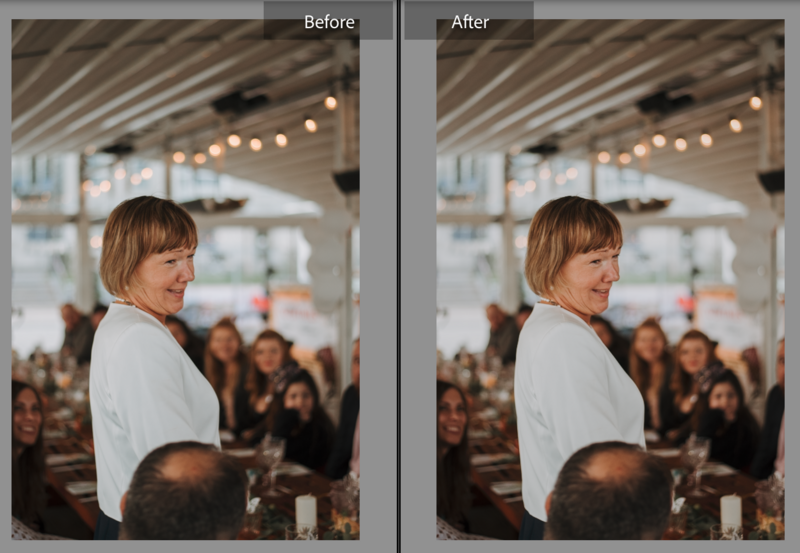 A woman speaking during a wedding reception.