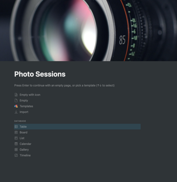 Notion Title Options