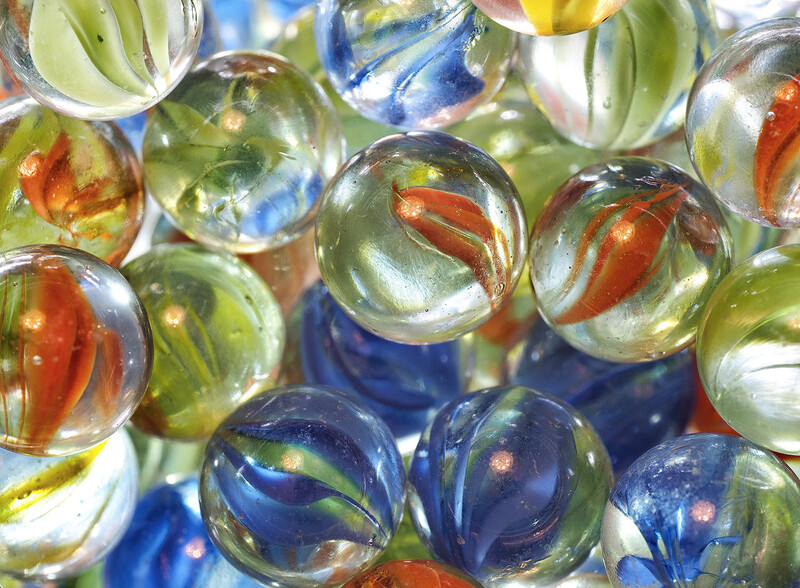 These marbles were very, very tiny.