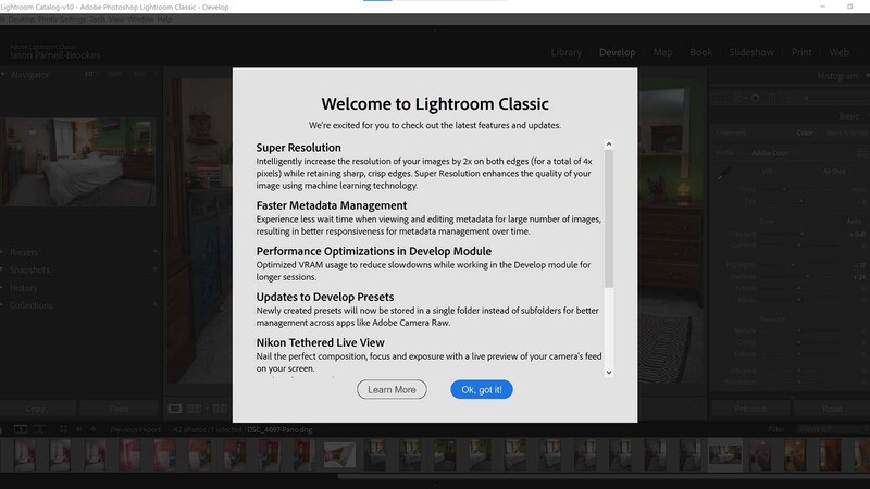 Lightroom updates splashscreen