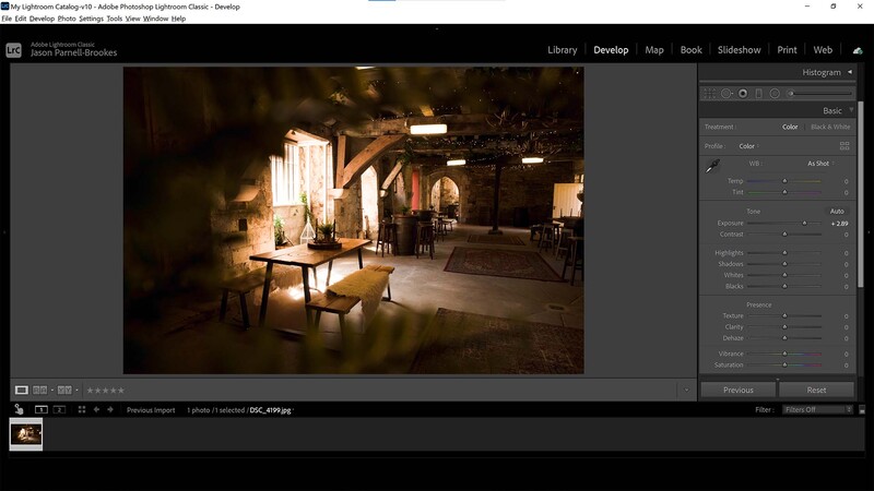 Boost exposure in lightroom