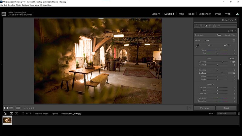 Boost shadows in lightroom
