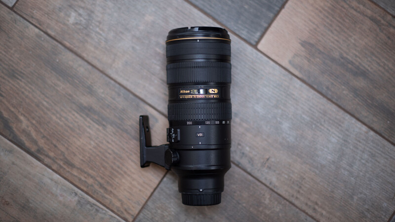 Telephoto lens on tiles