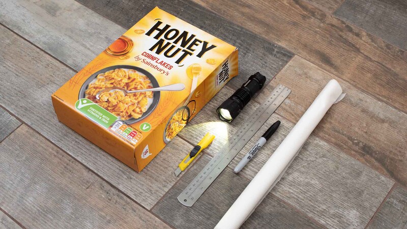 DIY light box on floor