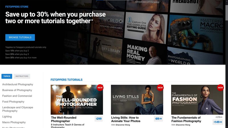 Fstoppers tutorials screenshot