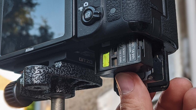 Spare battery in camera