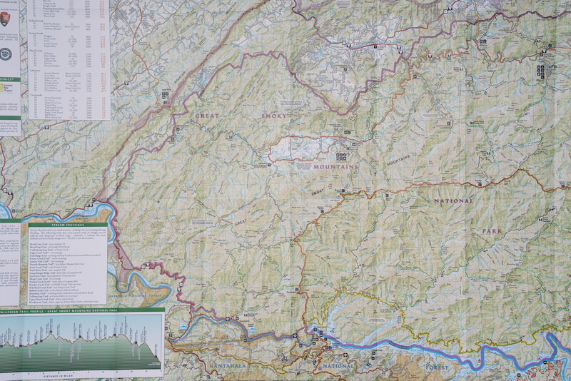 Topographic map with elevation profile chart and route planning information displayed.