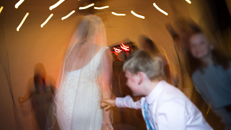 Wedding portrait at party