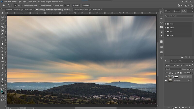 Zoom out in photoshop