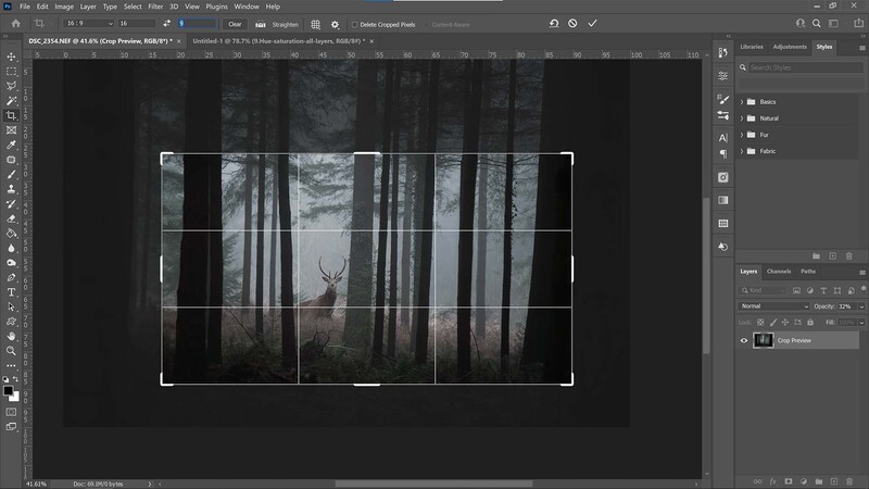 Crop the shot in Photoshop