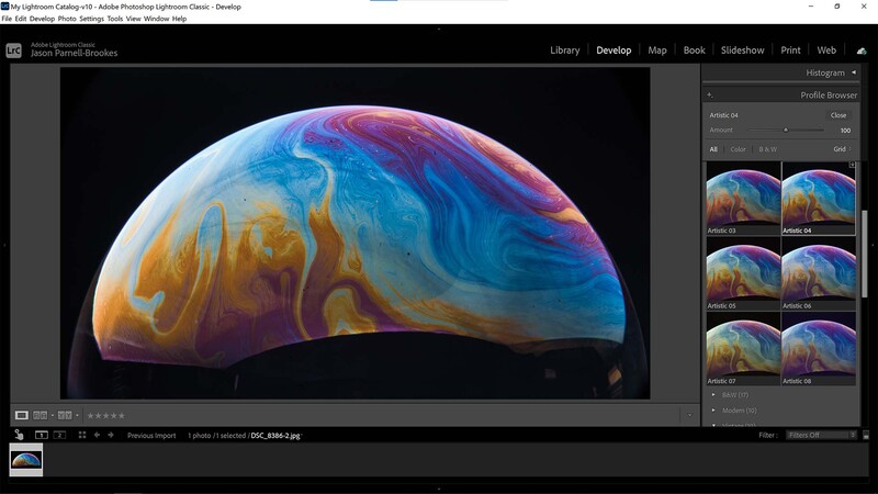 Add profile preset in Lightroom