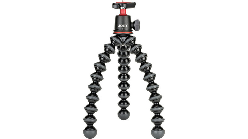 Joby GorillaPod flexible tripod with ball head and three articulated legs.