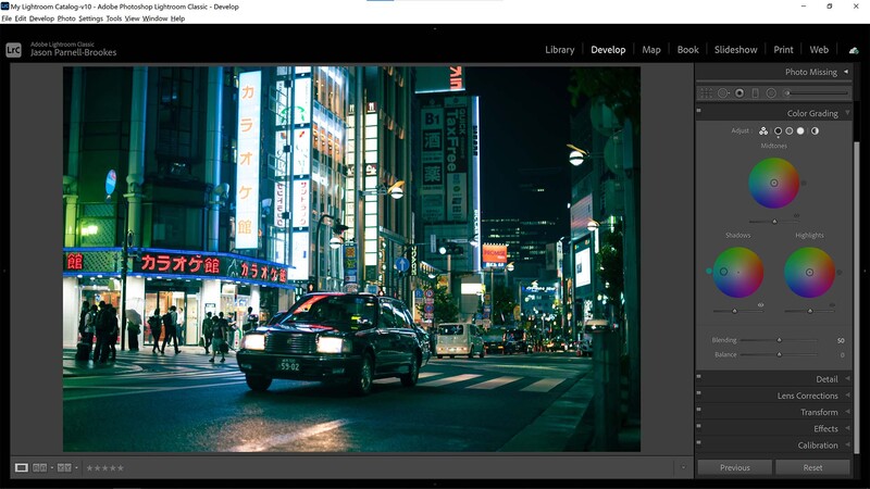 Grade the shadows in lightroom