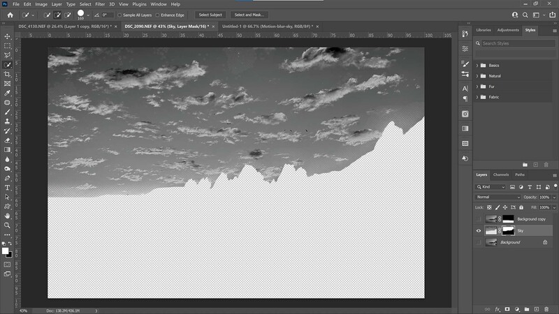 Remove mask fade with the brush tool