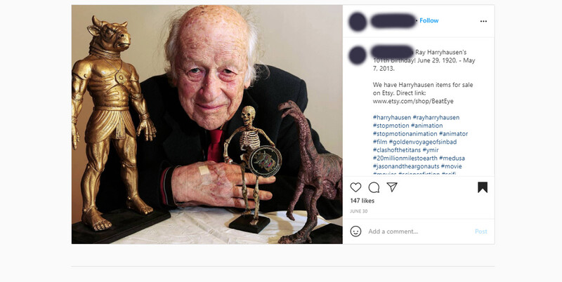 McNeil portrait of Ray Harryhausen