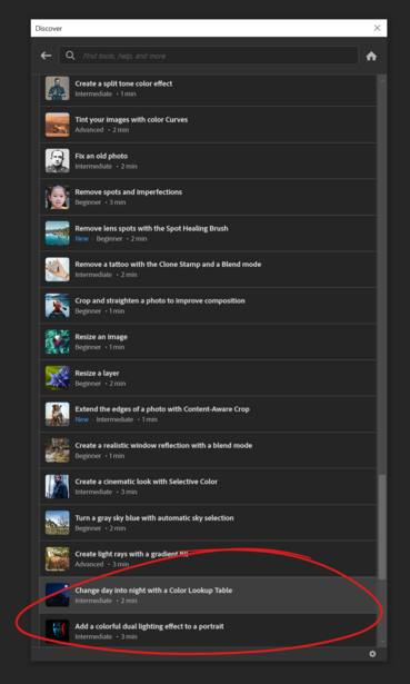 Screenshot of a photography forum or community feed with a red circle highlighting a post about lens and lighting effects.