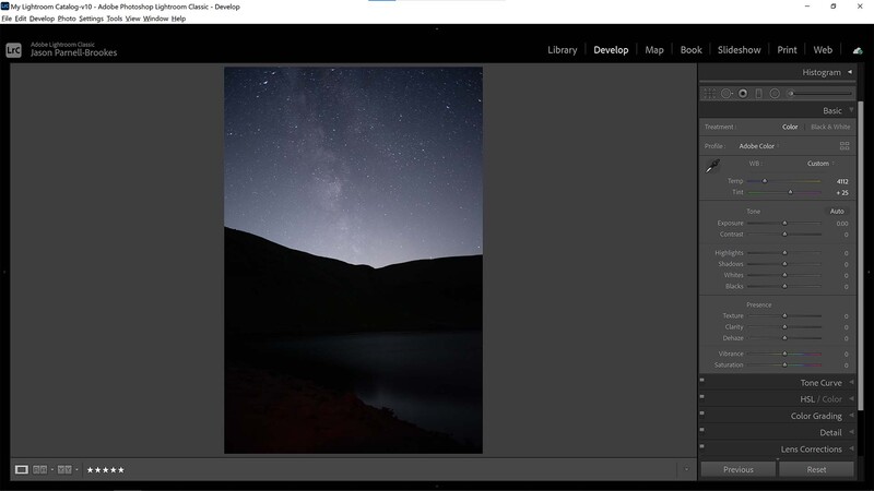 Custom white balance in lightroom