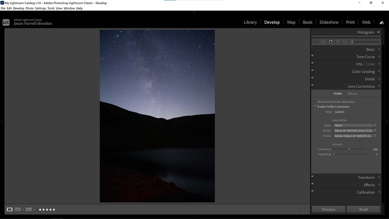 Lens corrections in Lightroom