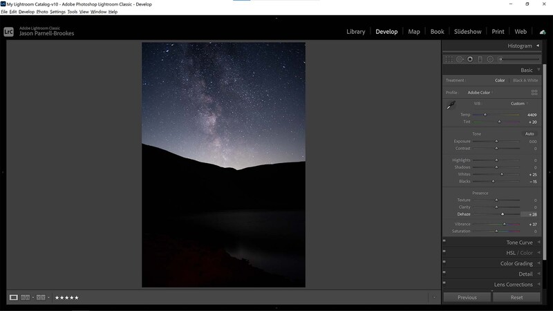 Dehaze tool for better contrast