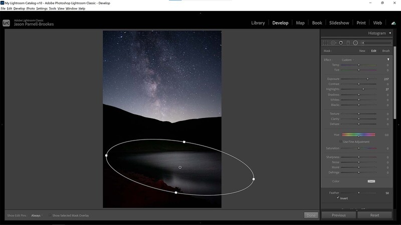 Radial filter in lightroom