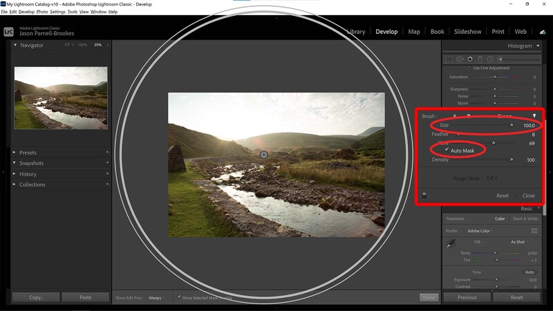 Resize brush in lightroom