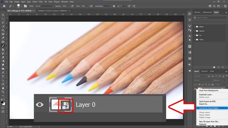 Convert to Smart Object in Photoshop
