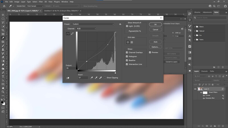 Tonal adjustments in Smart objects