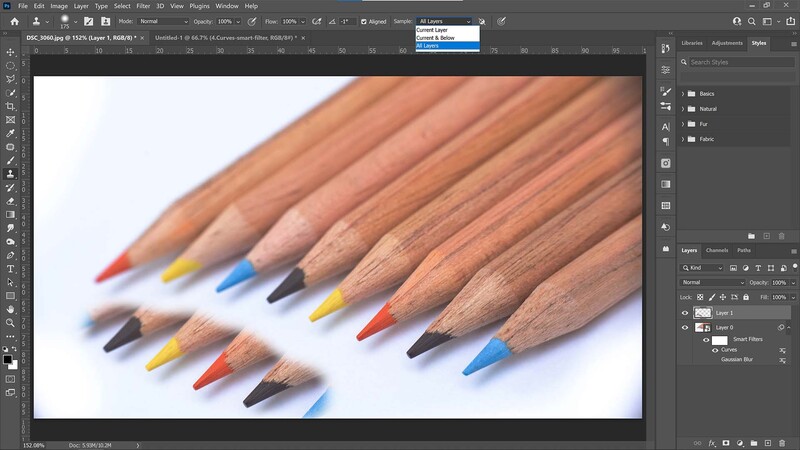 Retouch non-destructively in photoshop