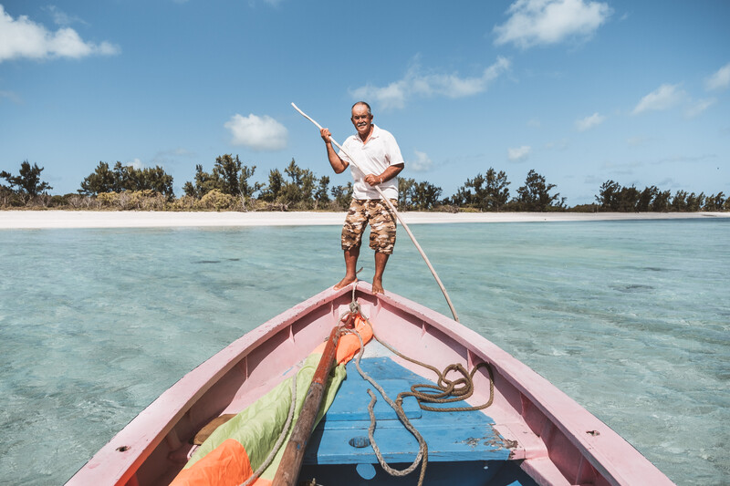 A fisherman in Rodrigues