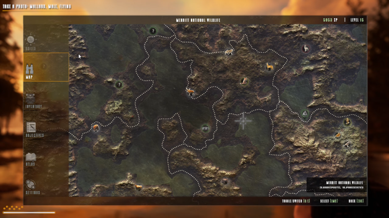 Screenshot of a tactical game map interface with terrain features and dotted movement paths.